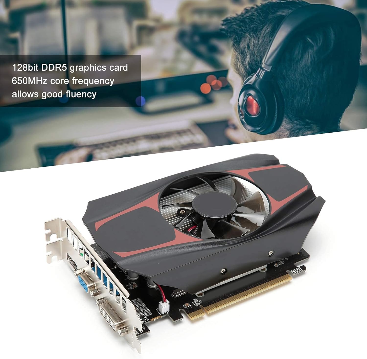 Schede grafiche video per giochi HD7670 da 1 GB, scheda video con display portatile, componenti per computer DDR5 a 128 bit a basso consumo Schede grafiche video per giochi HD7670 da 1 GB, scheda video con display portatile, componenti per computer DDR5 a 128 bit a basso consumo