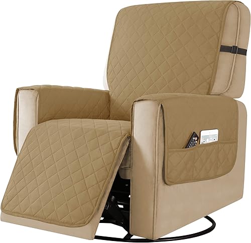 Miniatura 17 de SUBRTEX Juego de funda de sofá incluye fundas de sofá biplaza y silla, protector reversible de muebles de primera calidad con correas elásticas para