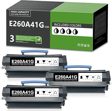 Amazon.com: POTONER - Cartucho de tóner remanufacturado E260A41G E260 de  repuesto para Lexmark E260dt E260dtn E360 E460 E460dw E260d E360dn E460dn  E462 E360dt E360d E4660d EEEEEEEEImpresora 460dtw (3 negras) : Productos de  Oficina