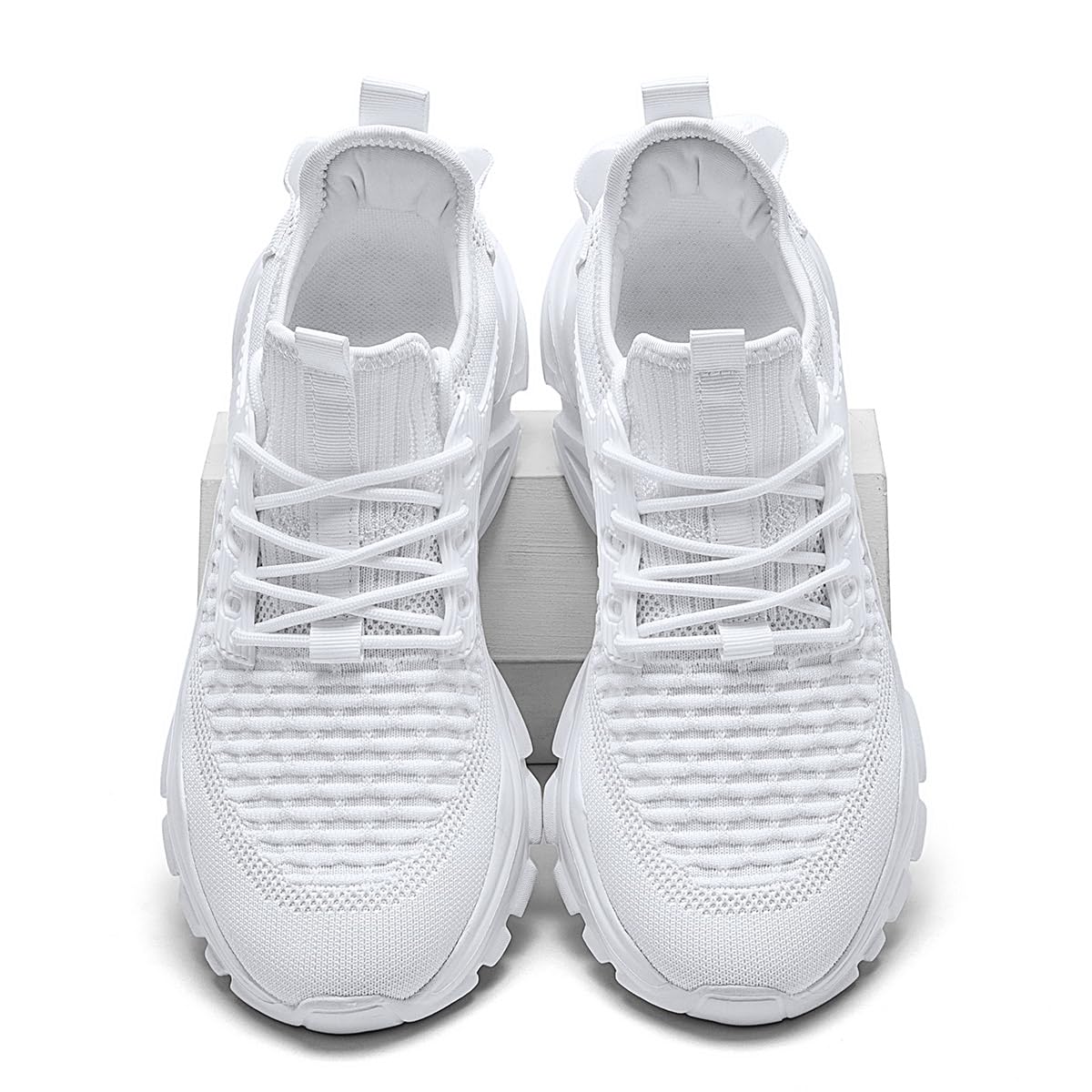 Men's Slip on Walking Shoes Tennis Running Sneakers Lightweight Breathable Casual Soft Sole Comfort Work Gym Trainers