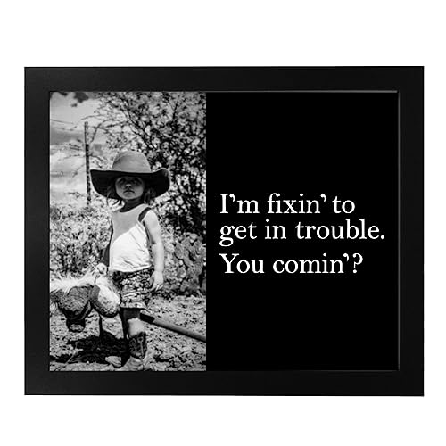 Miniatura 6 de I'm Fixin to Get In Trouble - Funny Wall Art, Cowboy Kid With Stick Horse Sign Wall Decor Art Print, Home Decor, Bedroom Decor, or Living Room Wall