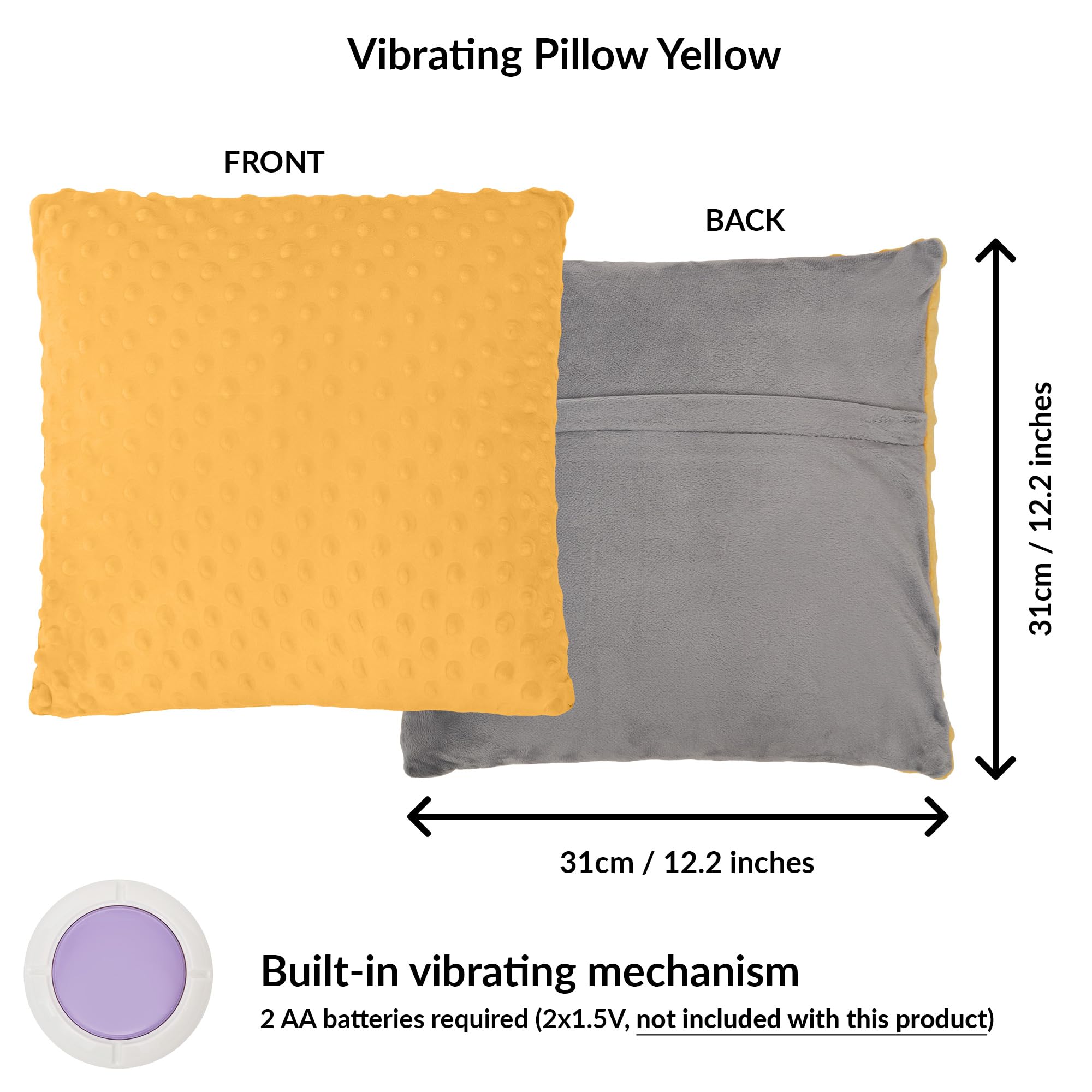 ODOXIA Vibrating Pillow for Autistic Kids | Sensory Pillow for Kids & Adults | Relaxing, Huggable Feeling | Sensory Vibration | Vibrating Items for Autism | 2 AA Batteries Required