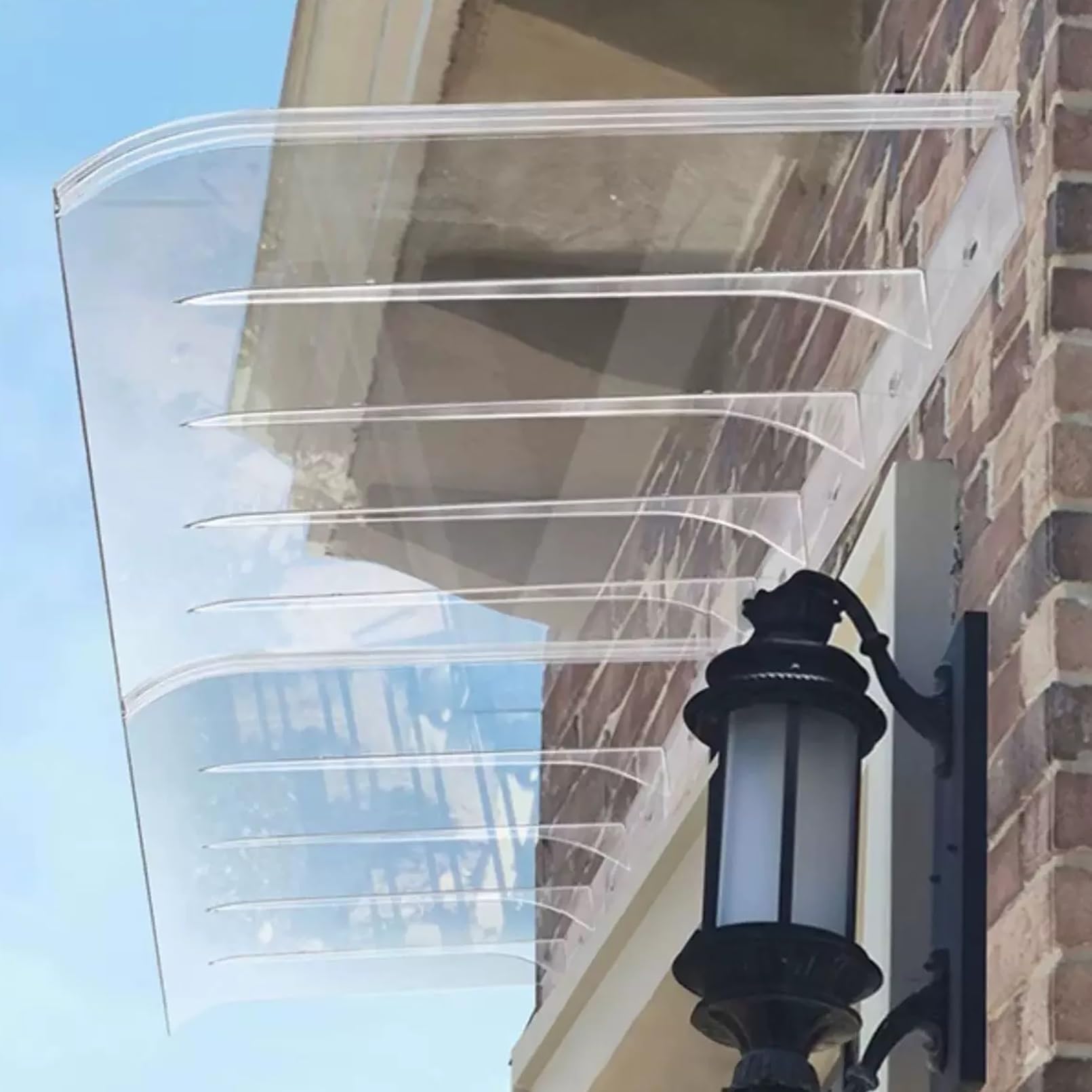 Auvent transparent en polycarbonate autonettoyant pour abri de porche et terrasse