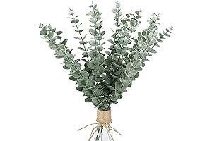 eyamumo Artificial Eucalyptus Stems - 9pcs Fake Eucalyptus Leaves Stems