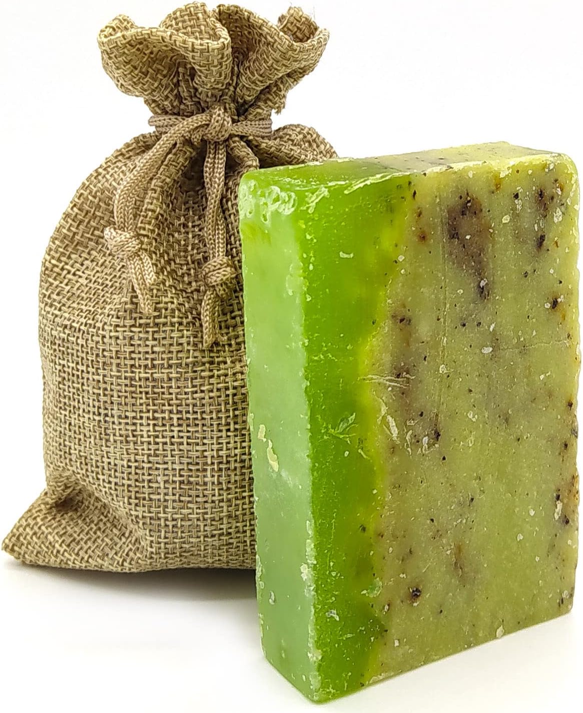 Soap Handmade Natural Soap Bar Solid Biodegradable Vegan Zero Waste Cosmetics Jute Gift Bag 100g (Aloe Vera)