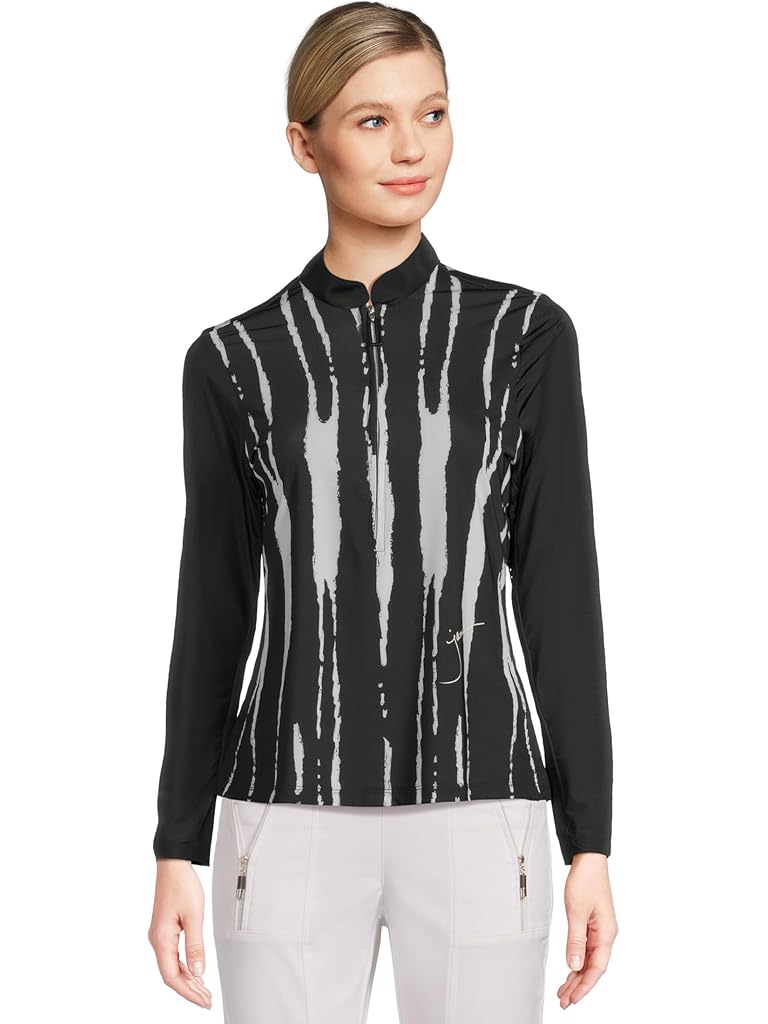 Black Jamie Sadock Linescape Print Long Sleeve Sunsense Print