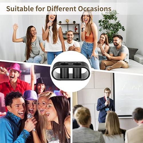 Miniatura 6 de yeesport Soporte de almacenamiento de micrófono de escritorio de metal, soporte de micrófono de aleación de aluminio, organizador de micrófono de