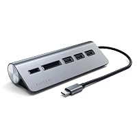 SATECHI 5 in 1 Hub USB C Combo per Scrivania in Alluminio con 3x Porte USB