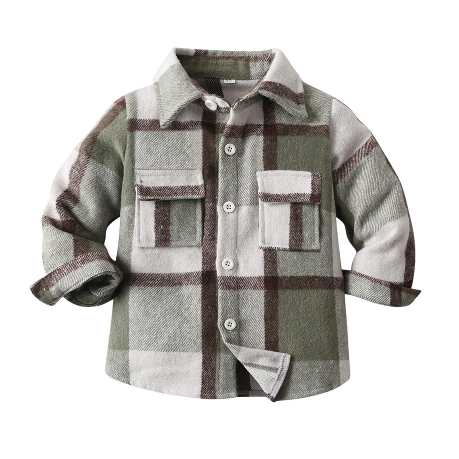 Mud Kingdom Plaid Flanell Tunika Für Mädchen – Rosa, Mit Anzughemd-Look, Größe 5 Jahre
