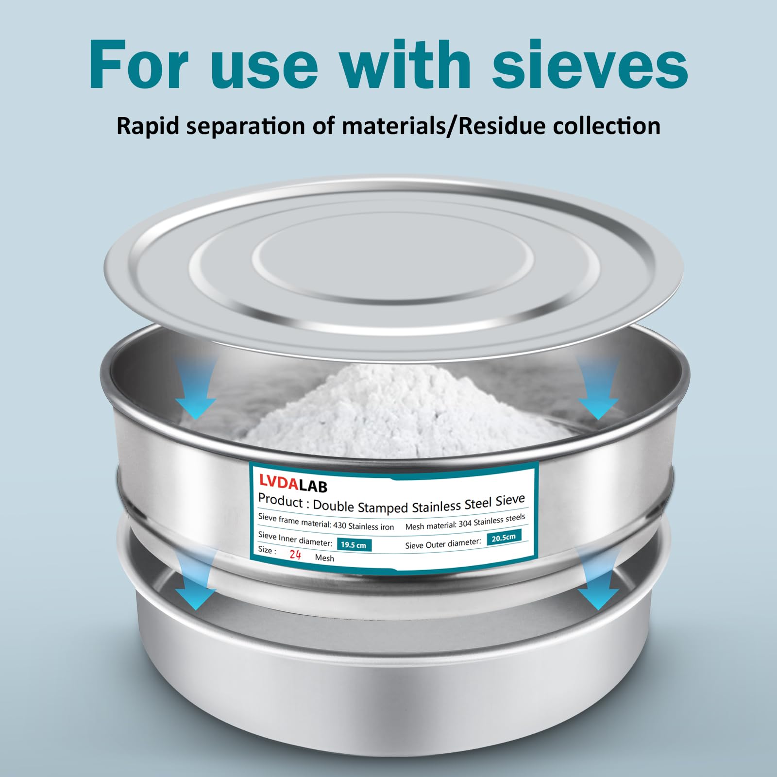 Lab Sieve Pan - Chromium Steel Test Sieves -4 Lab Sieve Pan - Chromium Steel Test Sieves -4