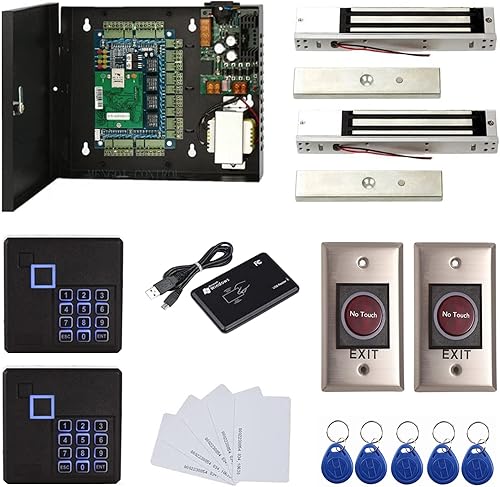 Sistemas de tablero de control de acceso de 2 puertas 600lbs Cerradura electromagnética Infrarrojo Ninguno Botón de salida táctil Lector de teclado Sistemas de tablero de control de acceso de 2 puertas 600lbs Cerradura electromagnética Infrarrojo Ninguno Botón de salida táctil Lector de teclado