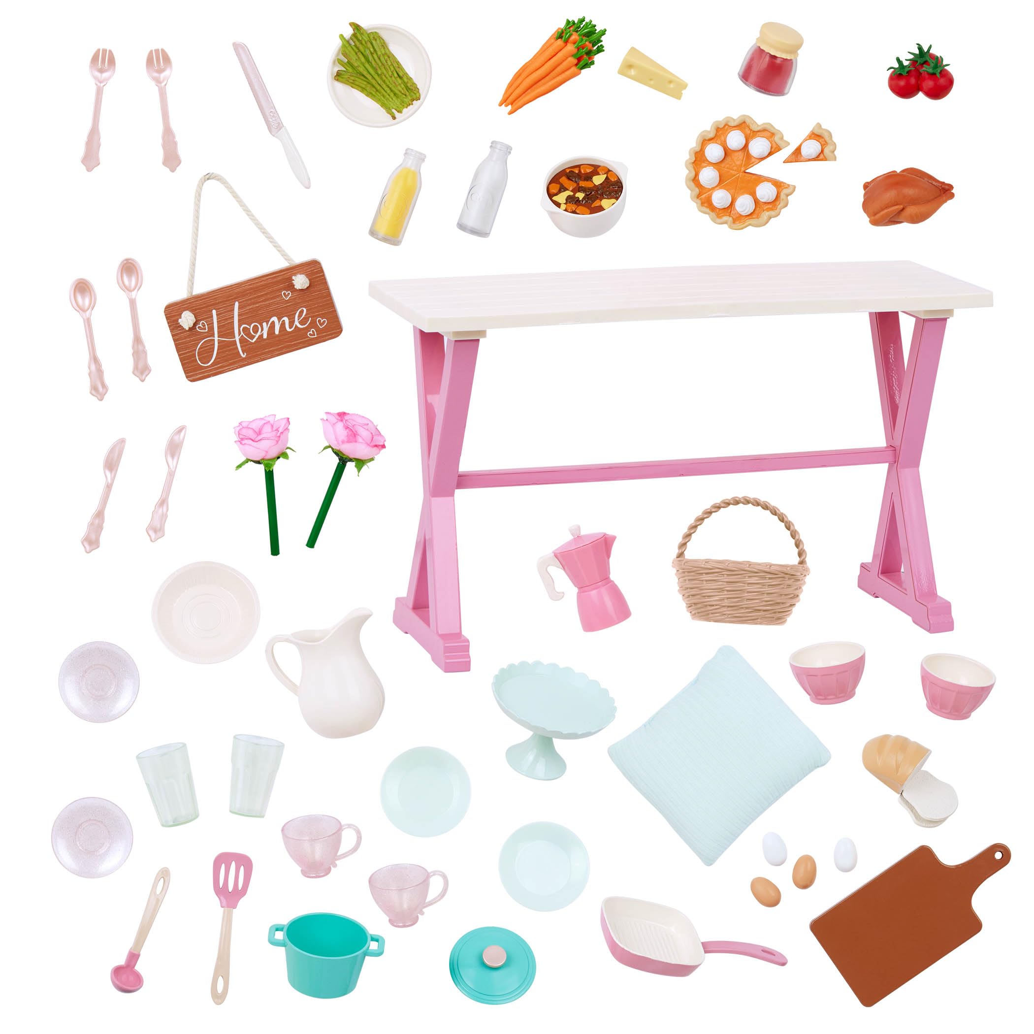 Our Generation - Maison de Campagne OG - Maison de poupée - Meubles, Aliments pour Enfants et Sons d'animaux - Accessoires pour poupées de 46 cm - Jouets pour Enfants de 3 Ans et +