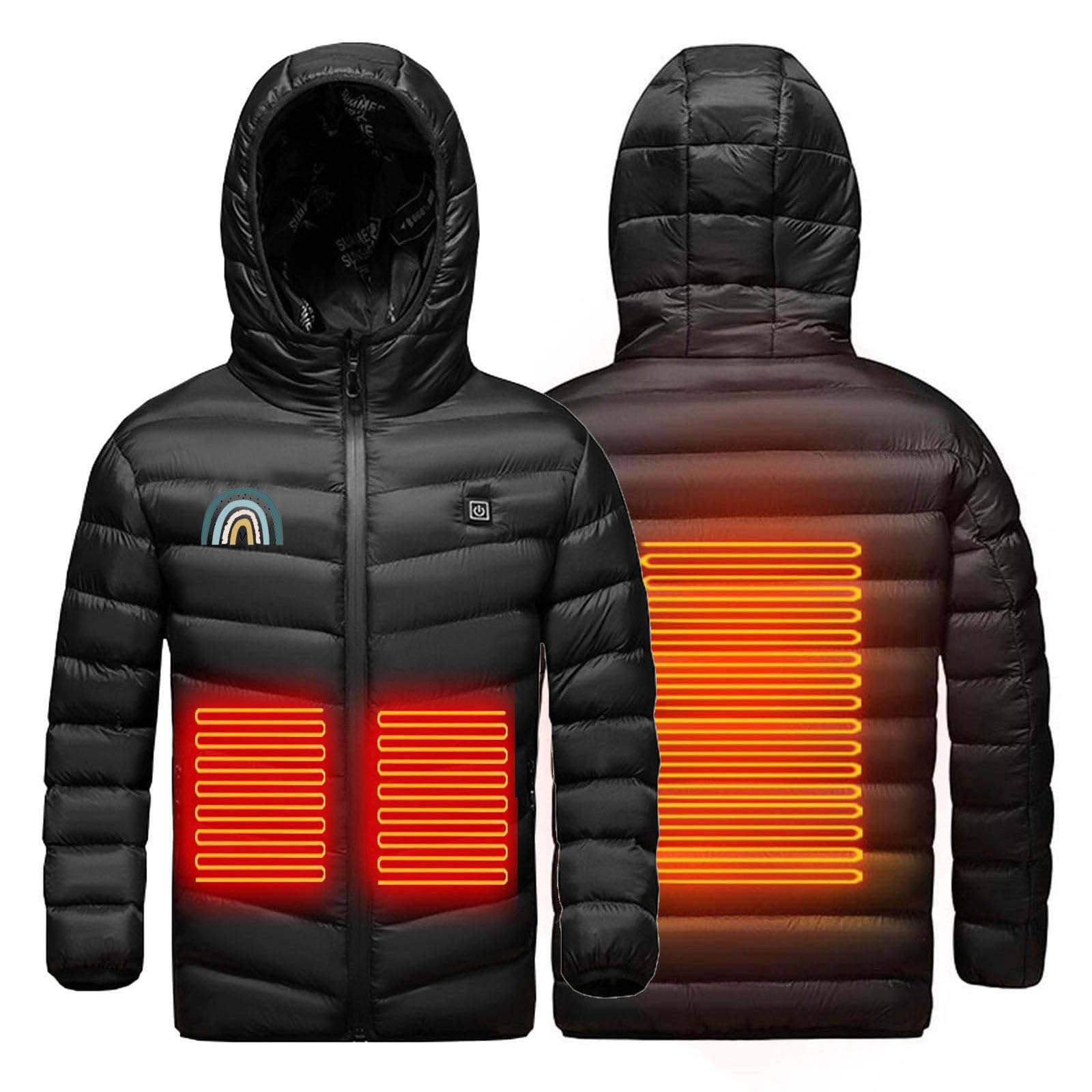 Manteau chauffante Pour Enfants Garçons Filles VêTements Chauffants Intelligents Veste Enfants USB Chauffant éLectrique Intelligent Manteau pour Le Travail en extérieur Tenue Quotidienne Ski Moto