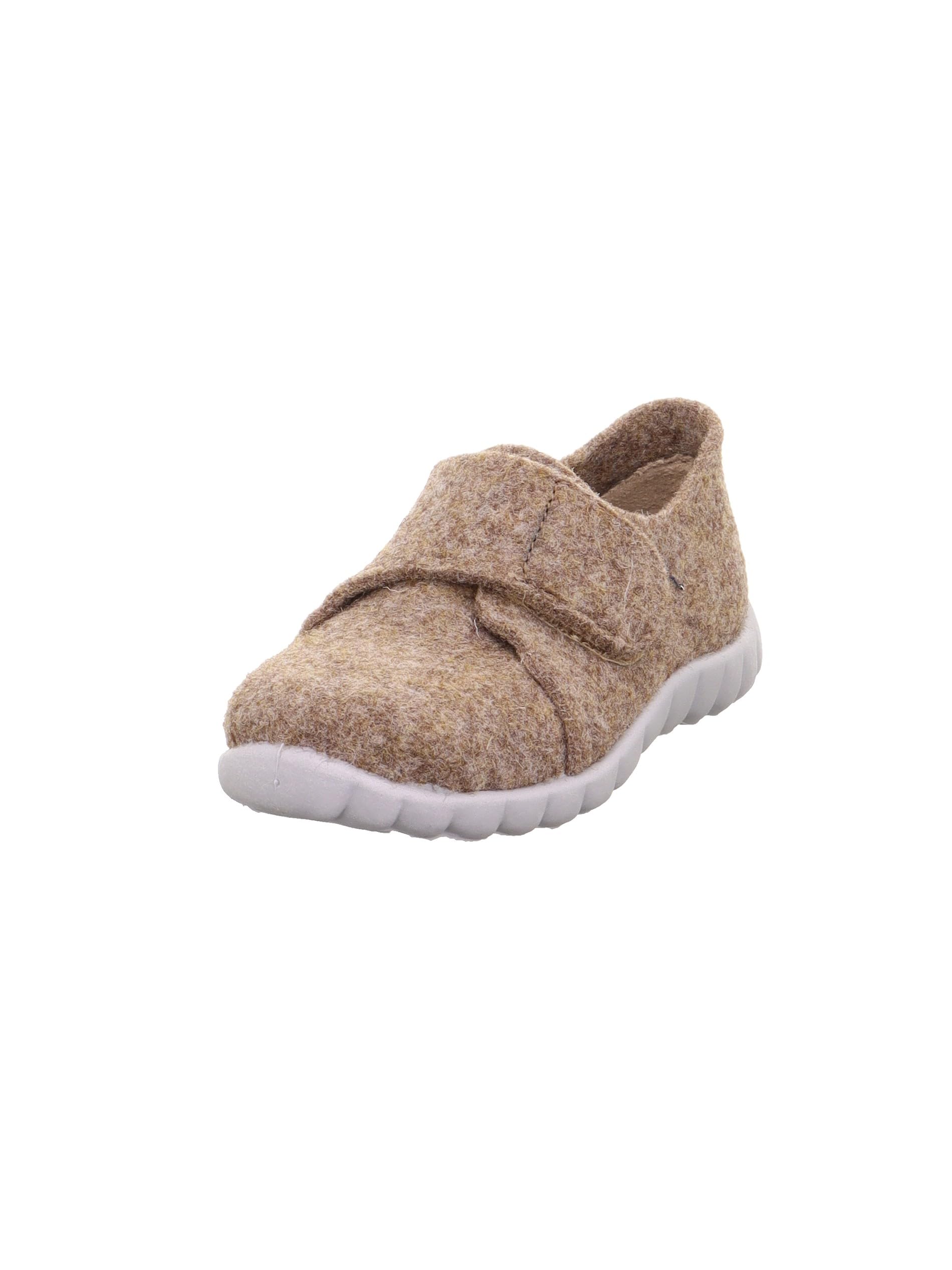 Superfit Boys Happy Slippers, Beige 4000, 2.5 UK Child