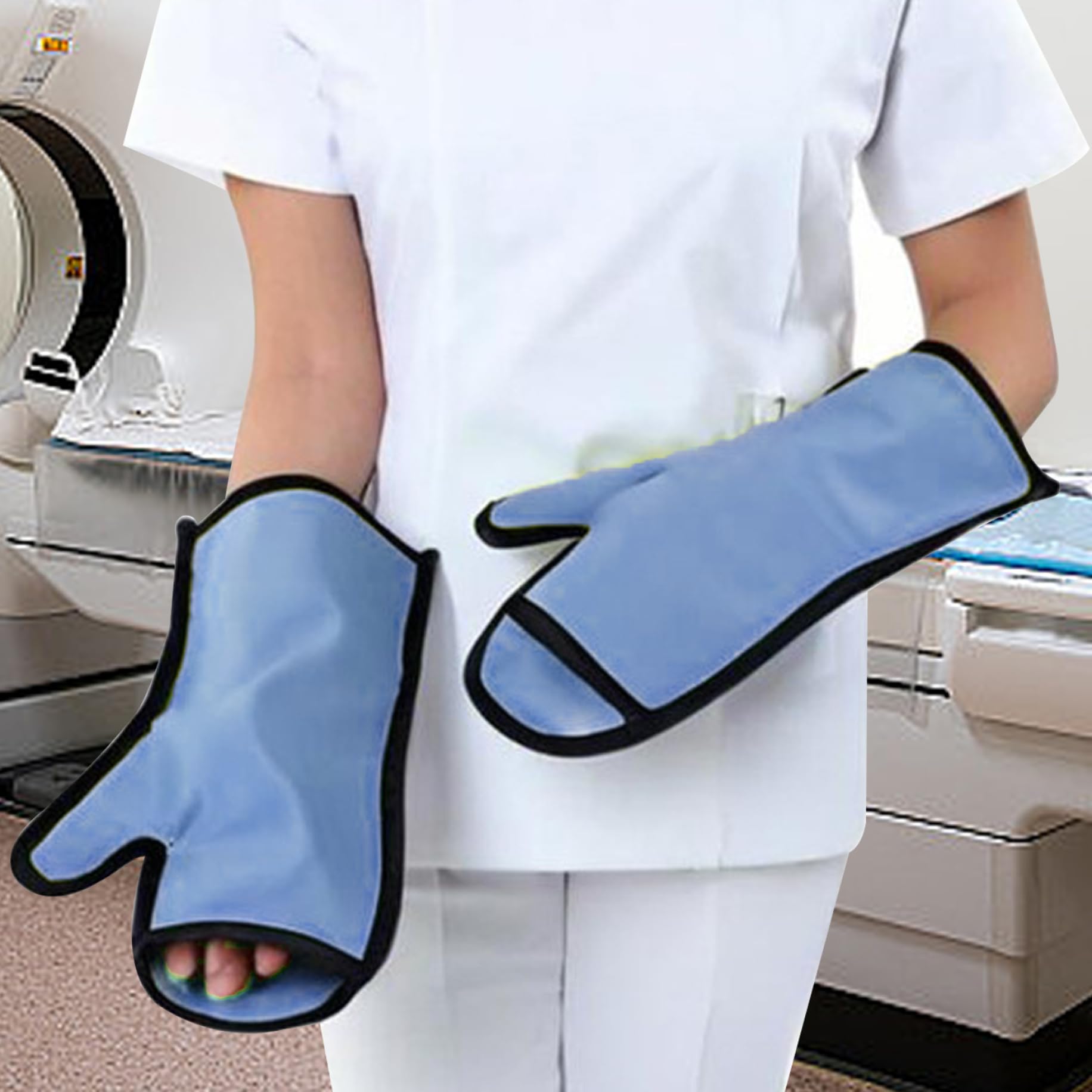 1 par de Guantes de Plomo, Guantes industriales de 0,35 mmpb, de protección contra Rayos X de Alta Resistencia, de Seguridad con Plomo para protección contra la radiación de Rayos X