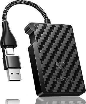 Apple CarPlay Wireless Adapter, Convert Wired CarPlay to Wireless | Mini, Fast Auto-Connect, Plug & Play, Easy Setup, Stable Connection, Supports USB-A & USB-C, Apple iPhone iOS 10+, 2016+ Cars