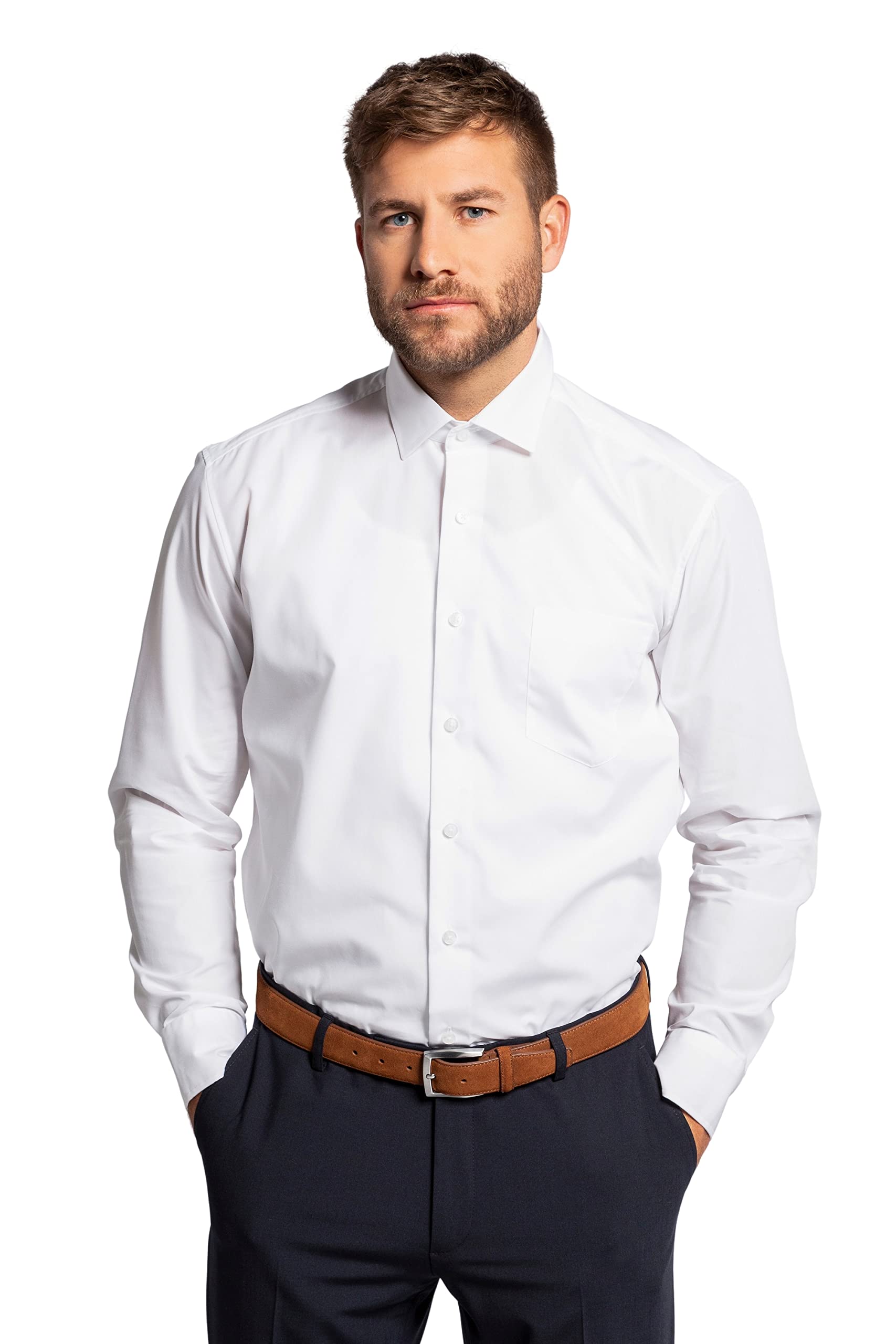 JP 1880 Herren Hemd, Business, Bügelfrei, Kentkragen, Langarm, Comfort Fit, Bis 8XL Hemd (1er Pack)