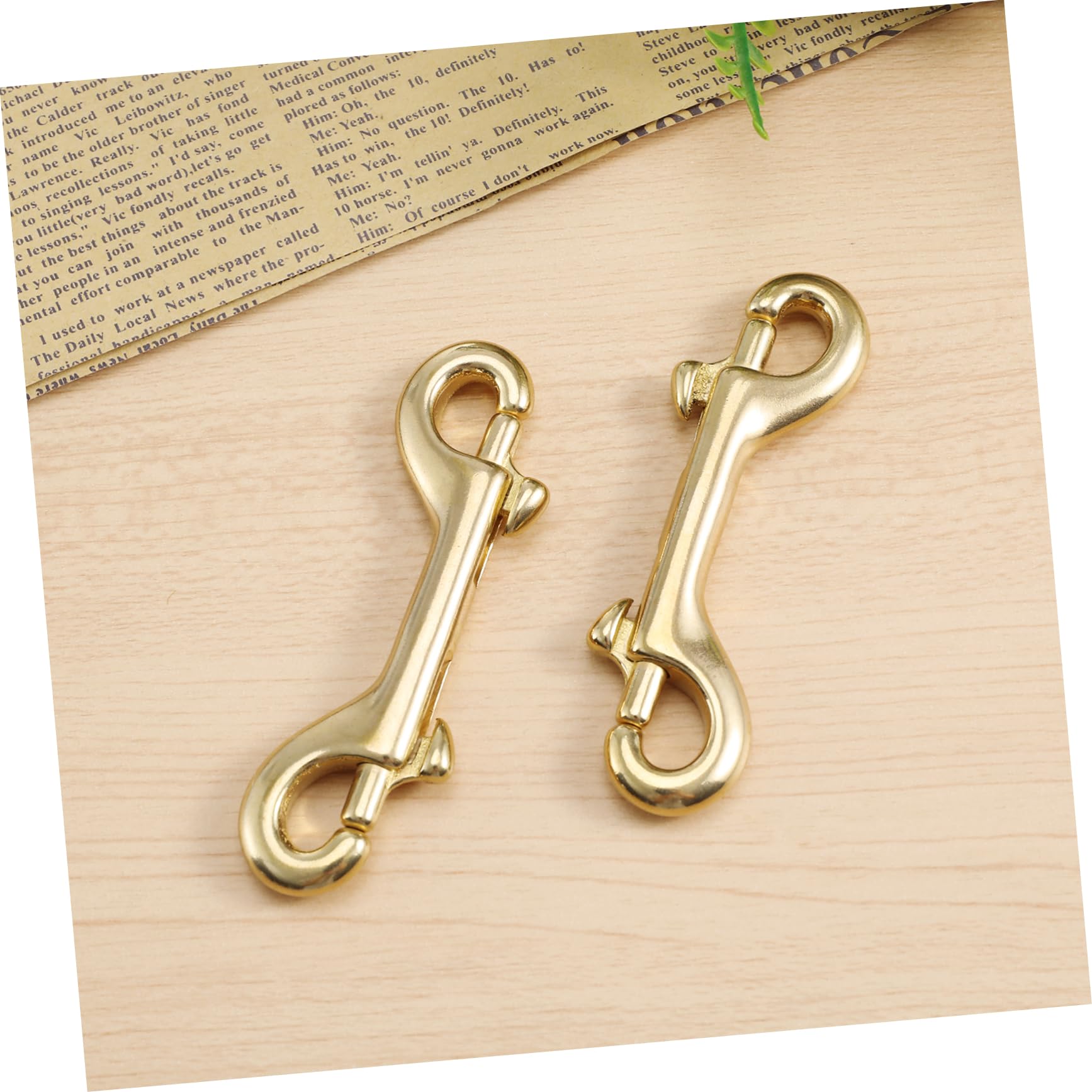 HAPINARY Set of 2 Brass Lobster Clasps Swivel Hooks for Straps Purse Bags and Belting