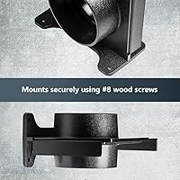 Vista 5 de POWERTEC 70357 Puerta de ráfaga de montaje en pared de 4 pulgadas con soporte para colector de polvo, accesorios de recolección de polvo, 1 paquete