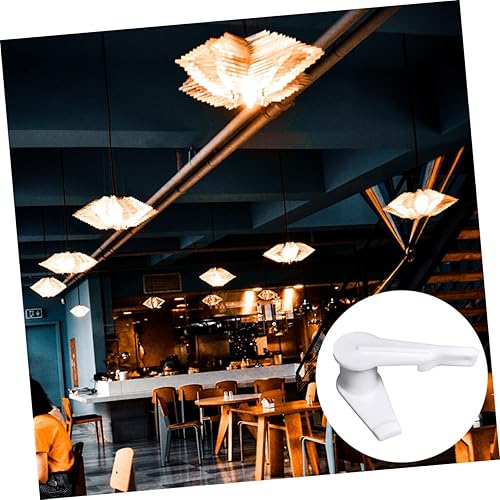 Miniatura 4 de 100 Uds. Luz de techo Tarjeta Pies Pantalla giratoria Fijación Celing Luz Pantalla Abrazaderas Cubierta de la Lámpara Clip Soporte de Plástico