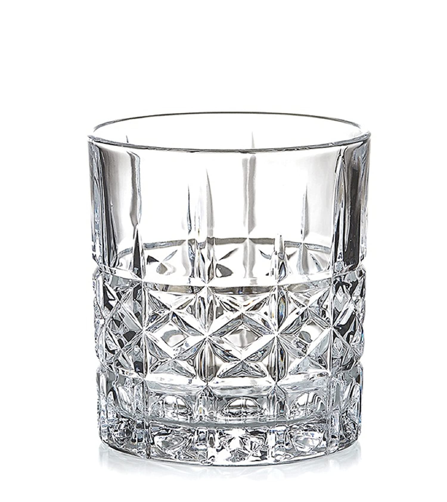 MZP Italin Premium Luxury Whiskey Glass (Set of 2) - 300ml Crystal Cut Barware Drinking Glasses for Whisky, Bourbon, Scotch, Liquor, Cocktail Drinks - Transparent Old Fashioned Cocktail Glass (300 ml, 2) 4