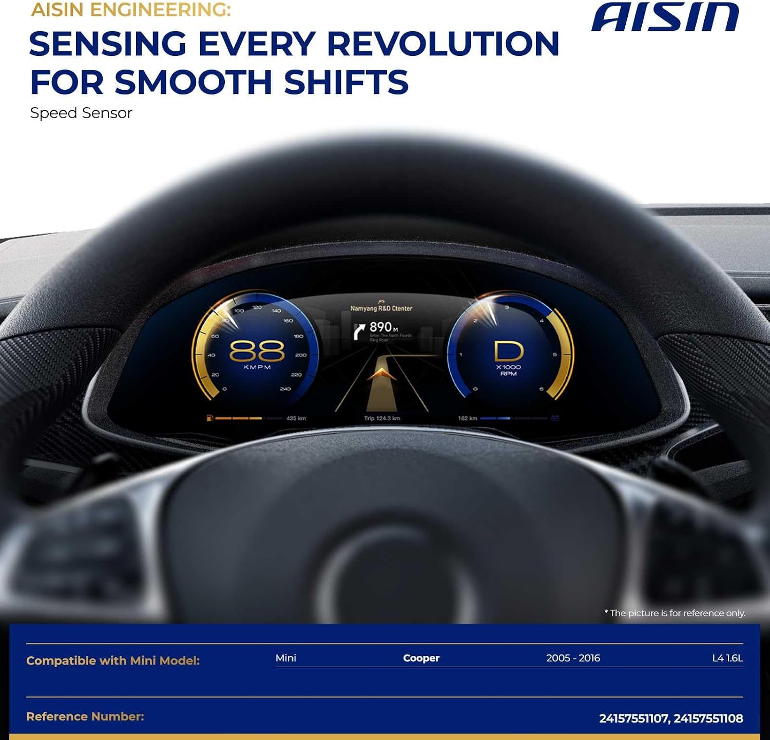 AISIN AFTERMARKET ASWAZ-00003 Input & Output Shaft Transmission Speed Sensors - Compatible with Mini Cooper 2005-2015 Automatic Transmission - Set of 2