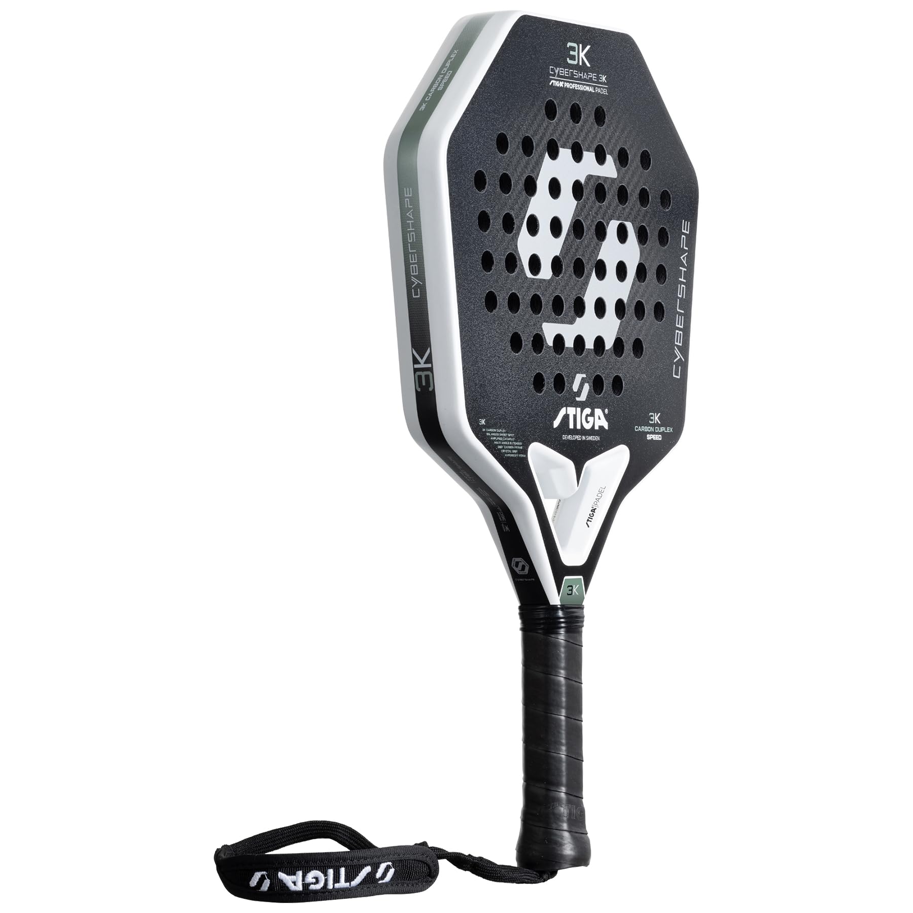 Amazon.com : Stiga Padel Racket 3K Cybershape, Carbon Fiber