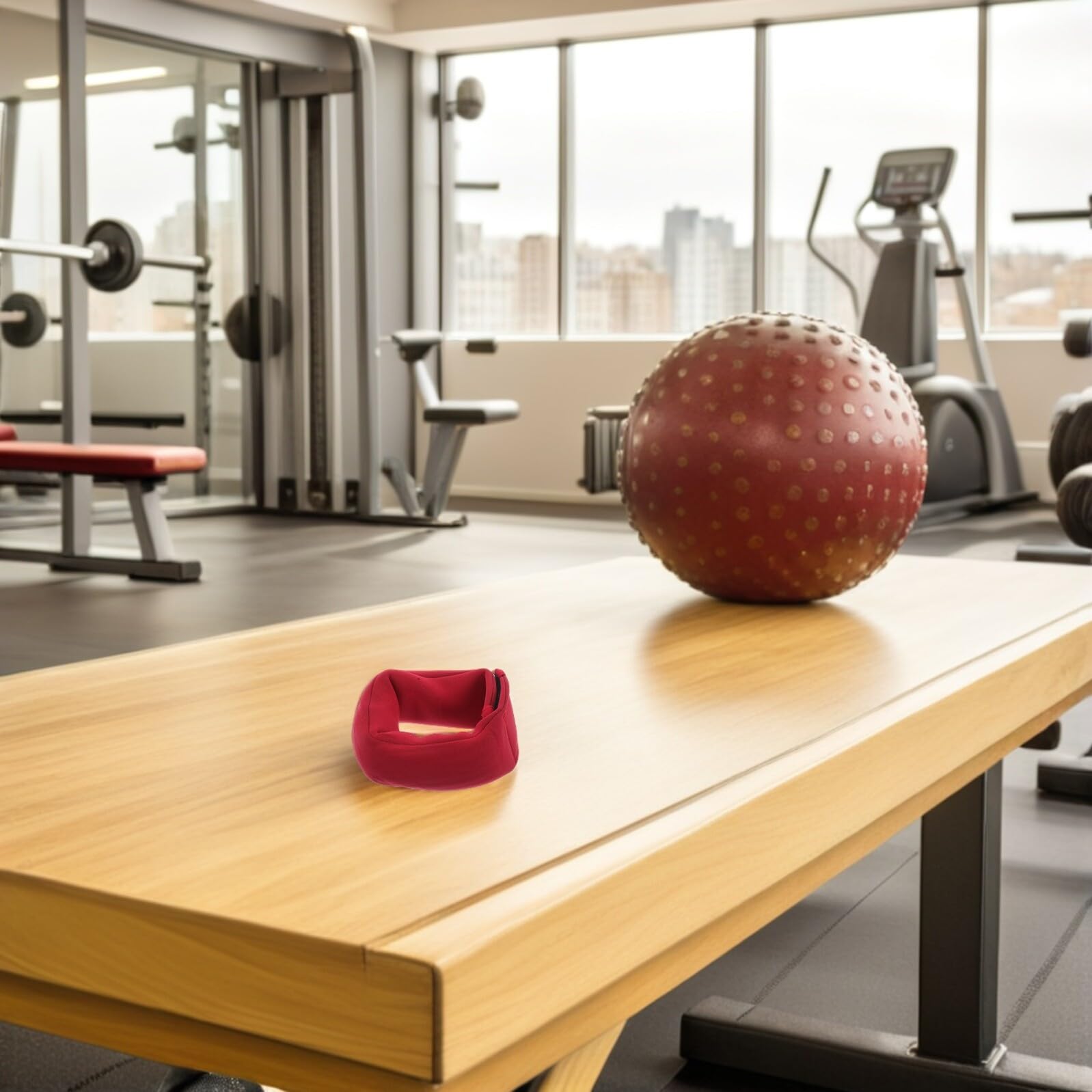 Pesas para Tobillos Ajustables 2 Piezas Saco de Arena Peso Rojo Pulsera de Entrenamiento Portátil para Correr y Fitness Equipo de Resistencia para Ejercicio en Casa y Aire