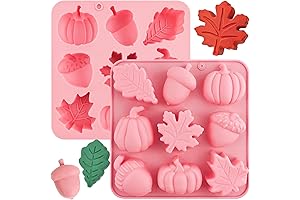 Thanksgiving Fall Silicone Molds Halloween Pumpkin Candy Mold Maple Leaf Fondant Molds...