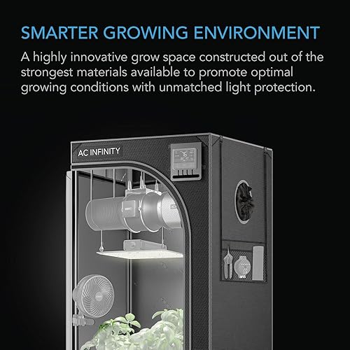 Miniatura 2 de AC Infinity CLOUDLAB 866 Advance - Tienda de campaña de cultivo de 60 x 60 x 80 pulgadas, postes más gruesos de 1 pulgada, lona Mylar de diamante