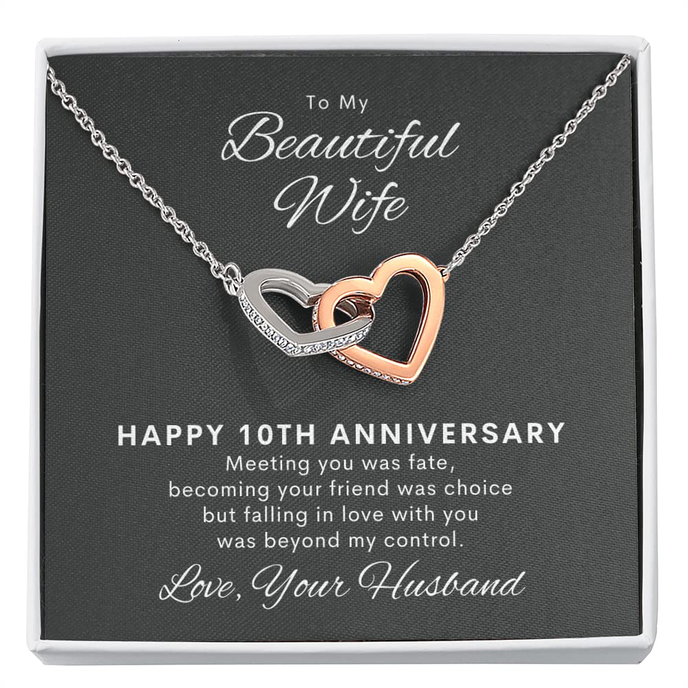 Buy 10th Anniversary Necklace Gift For Wife 10 Year Wedding Jewelry Gift For Her 10th