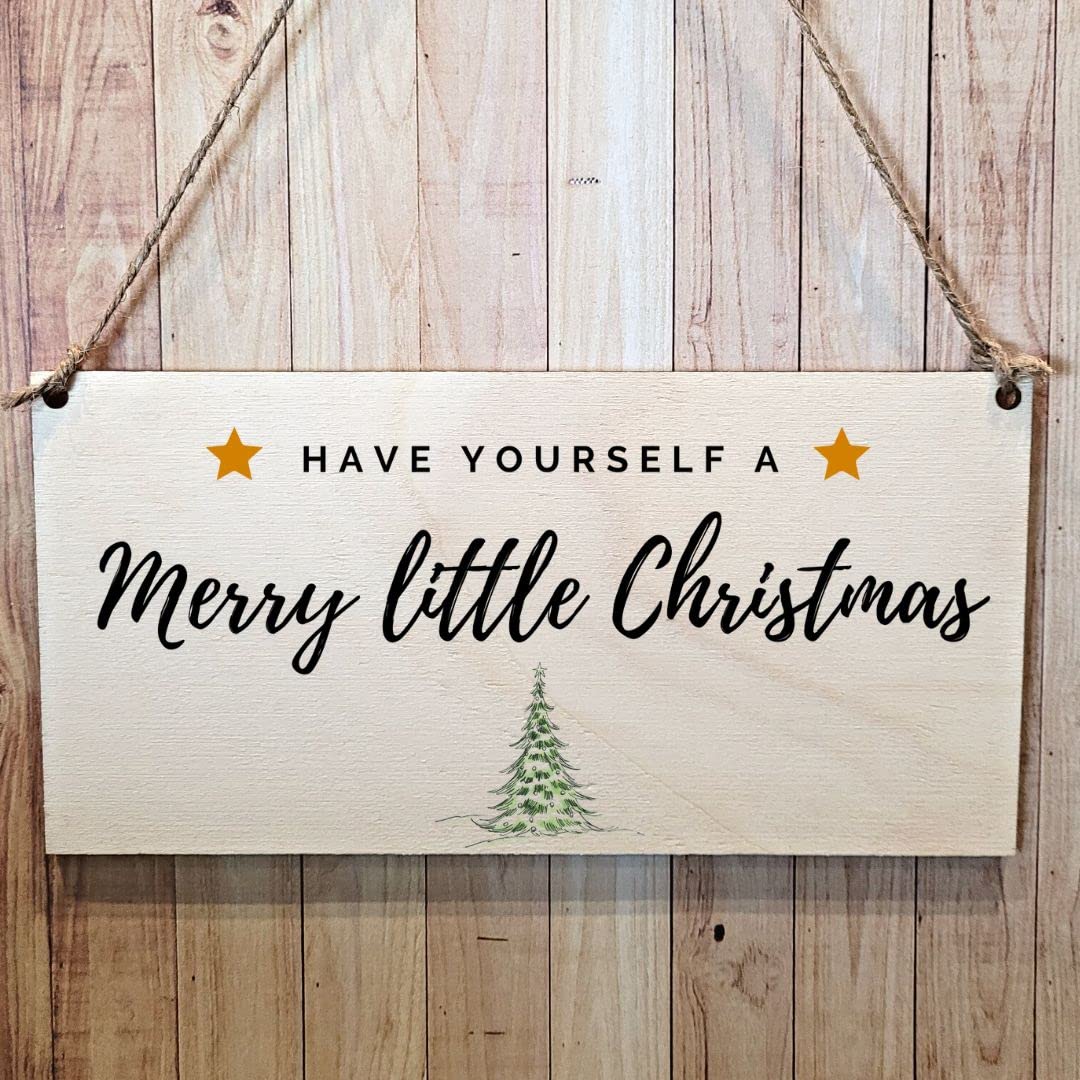 Second Ave Gift Company Red And Green Second Ave Have Yourself A Merry Christmas Wooden Hanging Gift Rectangle Xmas Decoration Sign Plaque