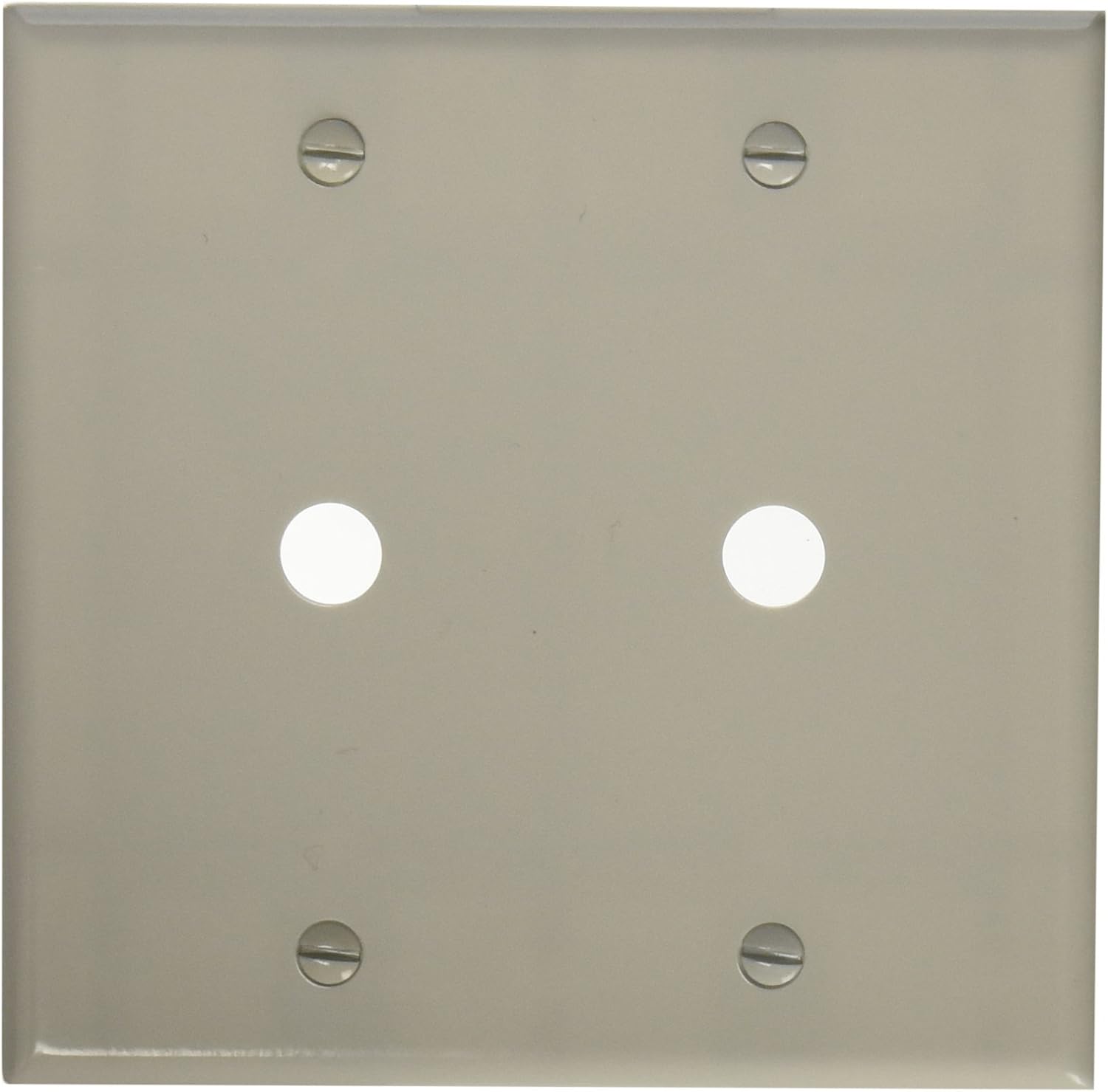Leviton 2-Gang .406-Inch Hole Telephone/Cable Wall Plate, Box Mount, Standard Size, 88062, White
