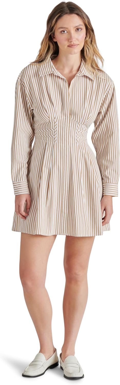 Steve madden アリア ストライプ Aライン ドレス Steve Madden Apparel Women's ARIA Dress, Chambray Blue at