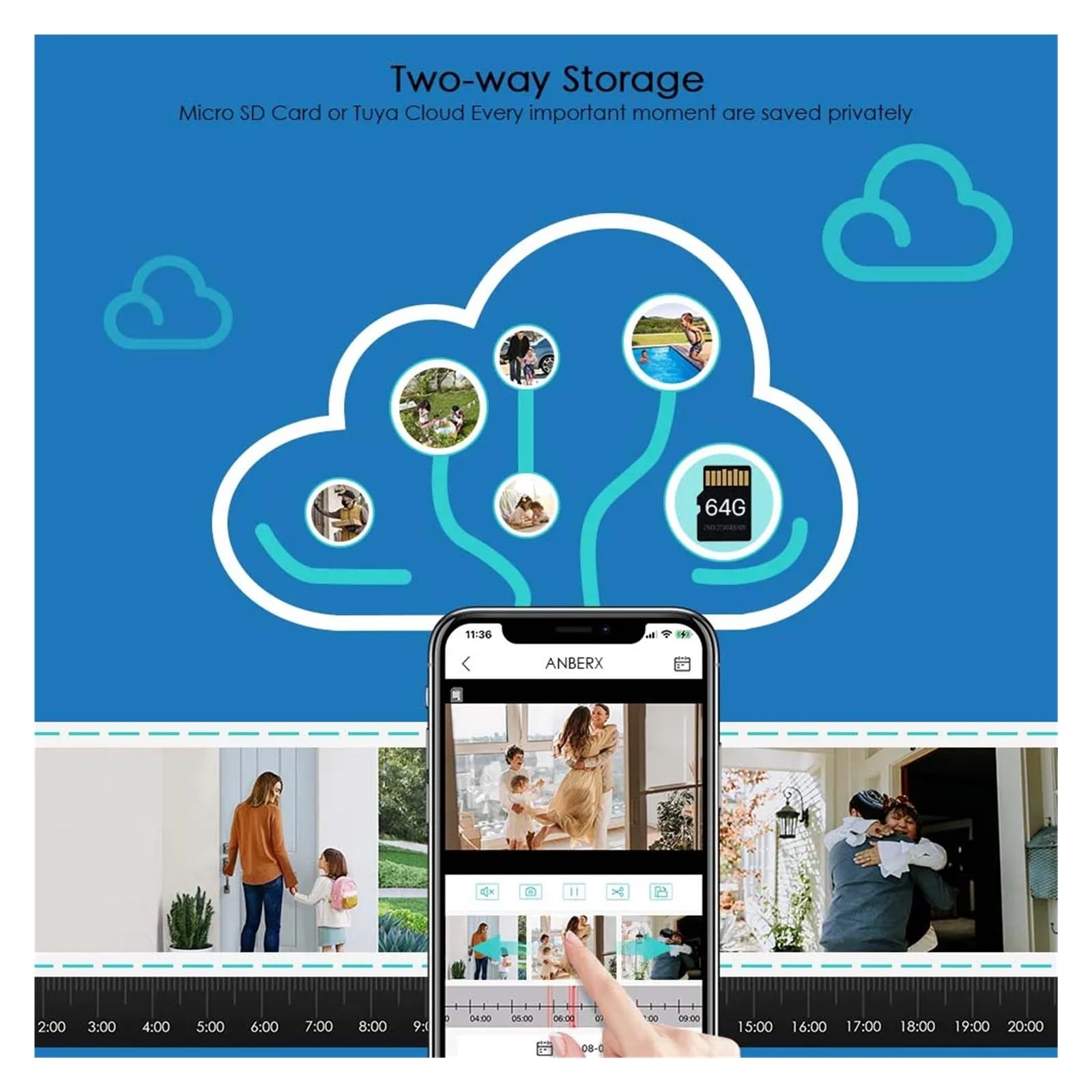 Telecamera di sicurezza esterna PTZ WiFi 4K 8MP