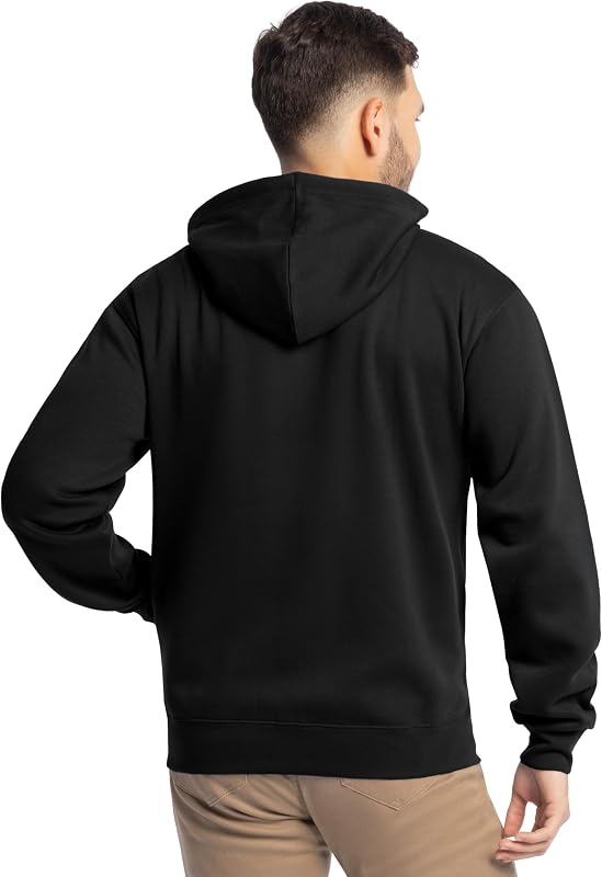 Fruit Of The Loom Unisex Adult Eversoft Fleece Hoodies, Pullover & Full Zip, Moisture Wicking Breathable, Sizes S-4x Shirt, Black, Small US image 2