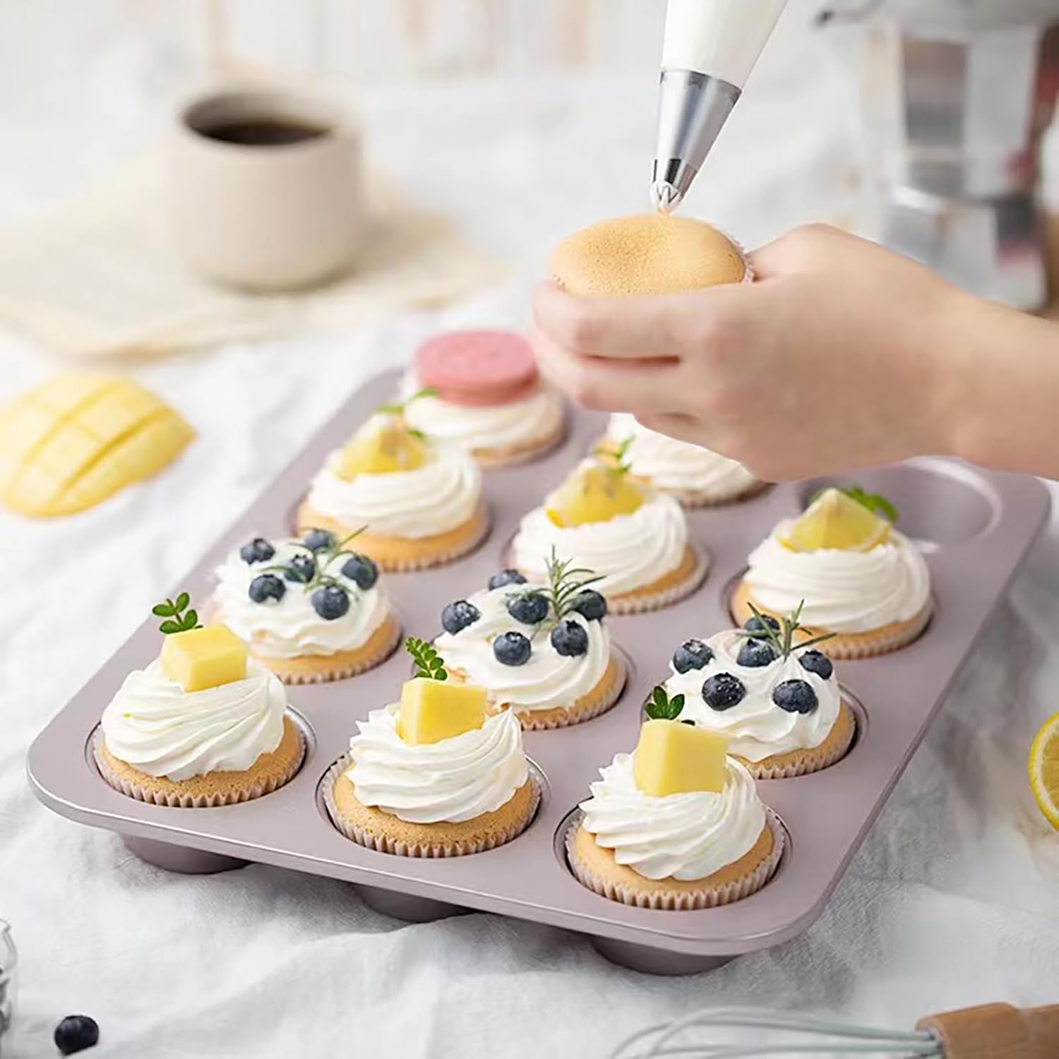 600 Pcs White Cupcake Liners Standard Size Baking Cups Food-Grade Greaseproof Paper Muffin Liners, No Smell Cupcake Wrappers for Wedding Birthday Party - Image 2