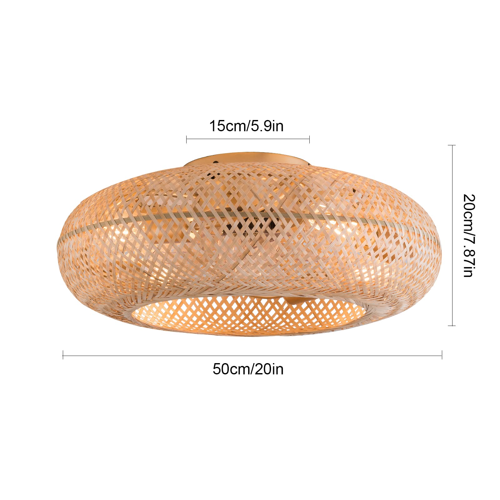 Ventilateur de plafond de 52 pouces avec éclairage et télécommande, 6 Ventilateur de plafond de 52 pouces avec éclairage et télécommande, 6