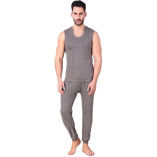 Mens Quilted Thermal Set - Dark Grey