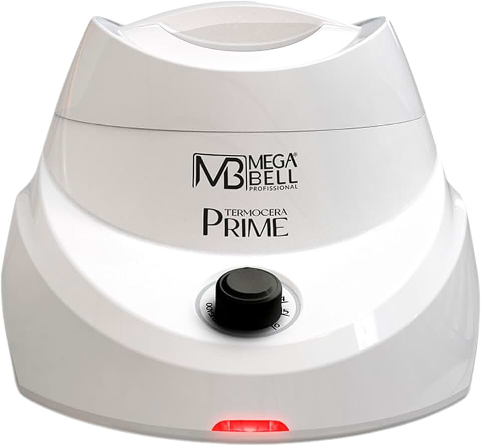 Mega Bell, Panela aquecedora de cera para depilação, Termocera Prime, Com refil, Bivolt, 500g, Branco