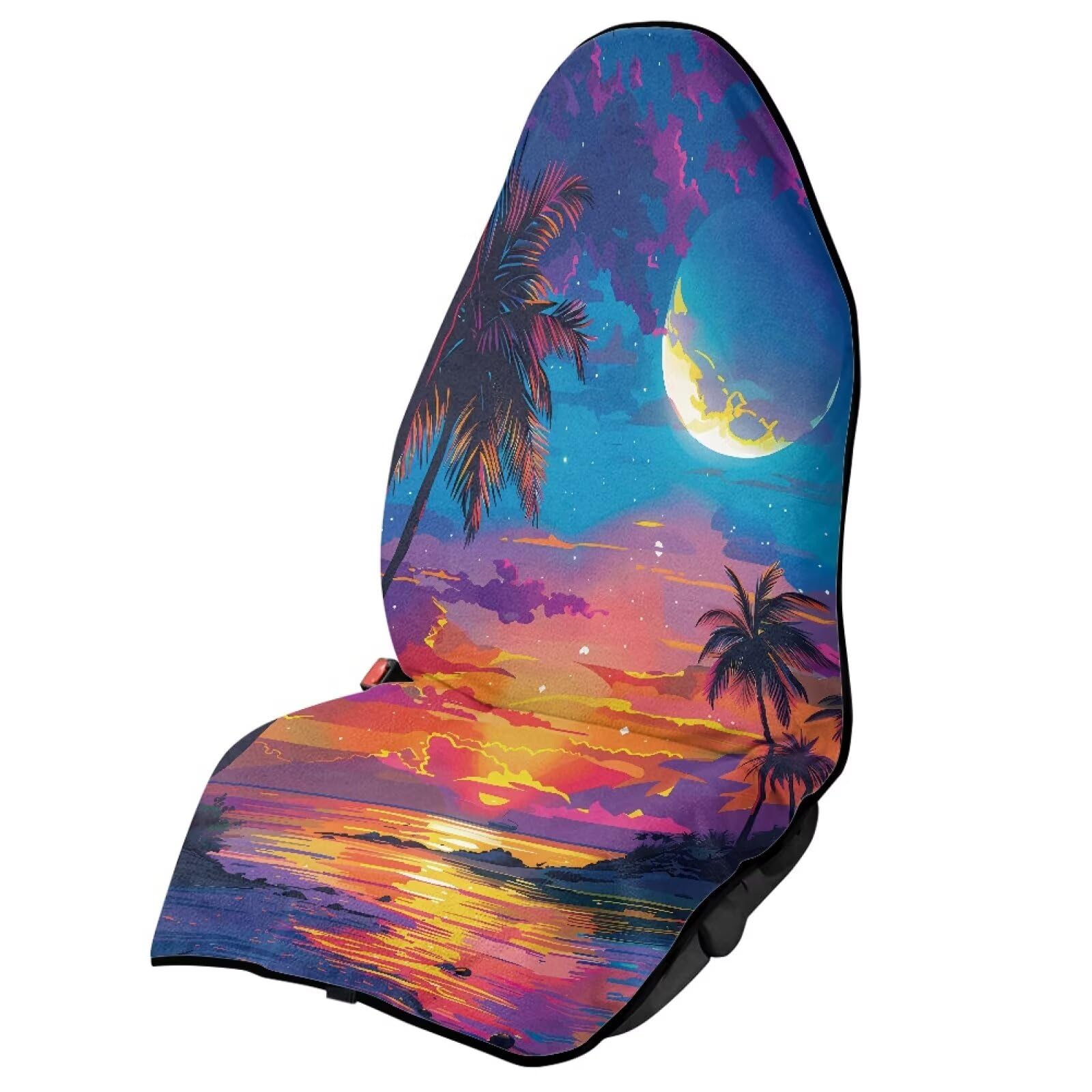Sunset Car Seat Towel Cover Fashion Auto Interior Waterproof Soft Auto Seat Covers Anti-Slip Vehicle Seat Protector Universal Size Fit for Most Cars SUVs Trucks Vans