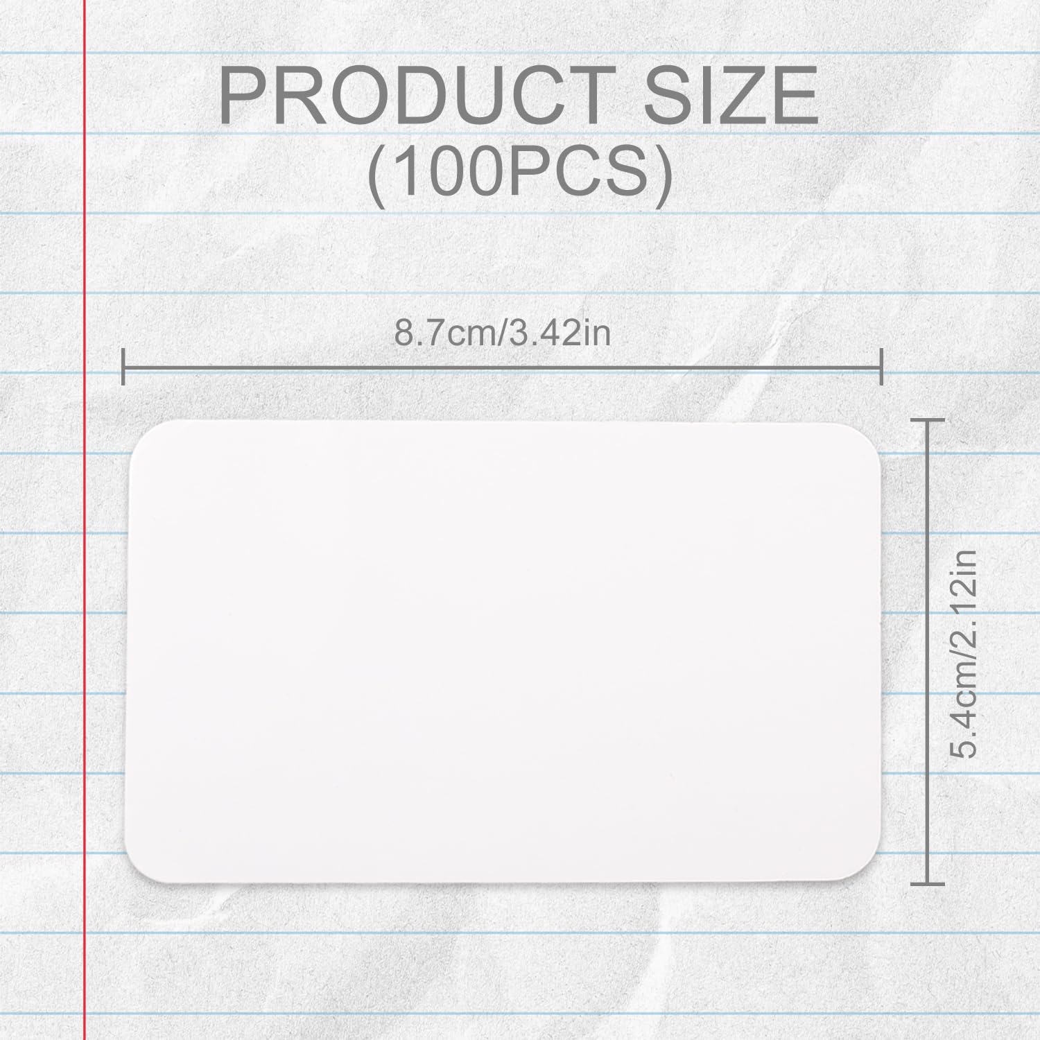Luckious 100 Sheets DIY Doodle Hand-Painted Cards, Blank English Word Cards with Kraft Paper, Mini Note Cards - Image 2