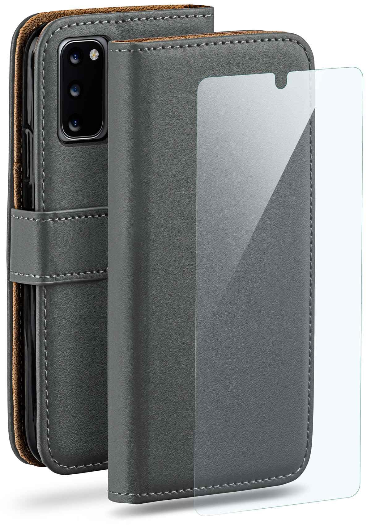 moex Set di Protection a 360 Gradi Premium Compatibile con Samsung Galaxy S20 / S20 5G | Tutela telefonica Totale [Sacchetto + Foglio] Protezione su Entrambi i Lati, Grigio Scuro