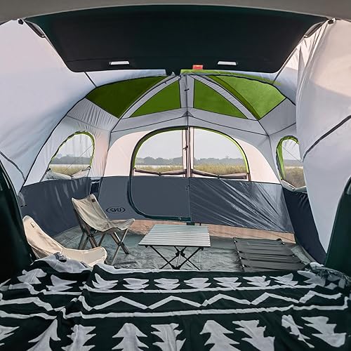 Miniatura 5 de UNP Tienda de campaña SUV para acampar, tienda de campaña SUV para 6 personas con portón trasero - fácil instalación con sobretecho, 10'x9'x78in(H)