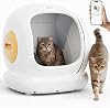 Self Cleaning Cat Litter Tray Automatic Cat Litter Box, Wide Opening/Anti-Pinch/Low Entry/Deodorize/APP Control Electric Litter Tray for Multiple Cats