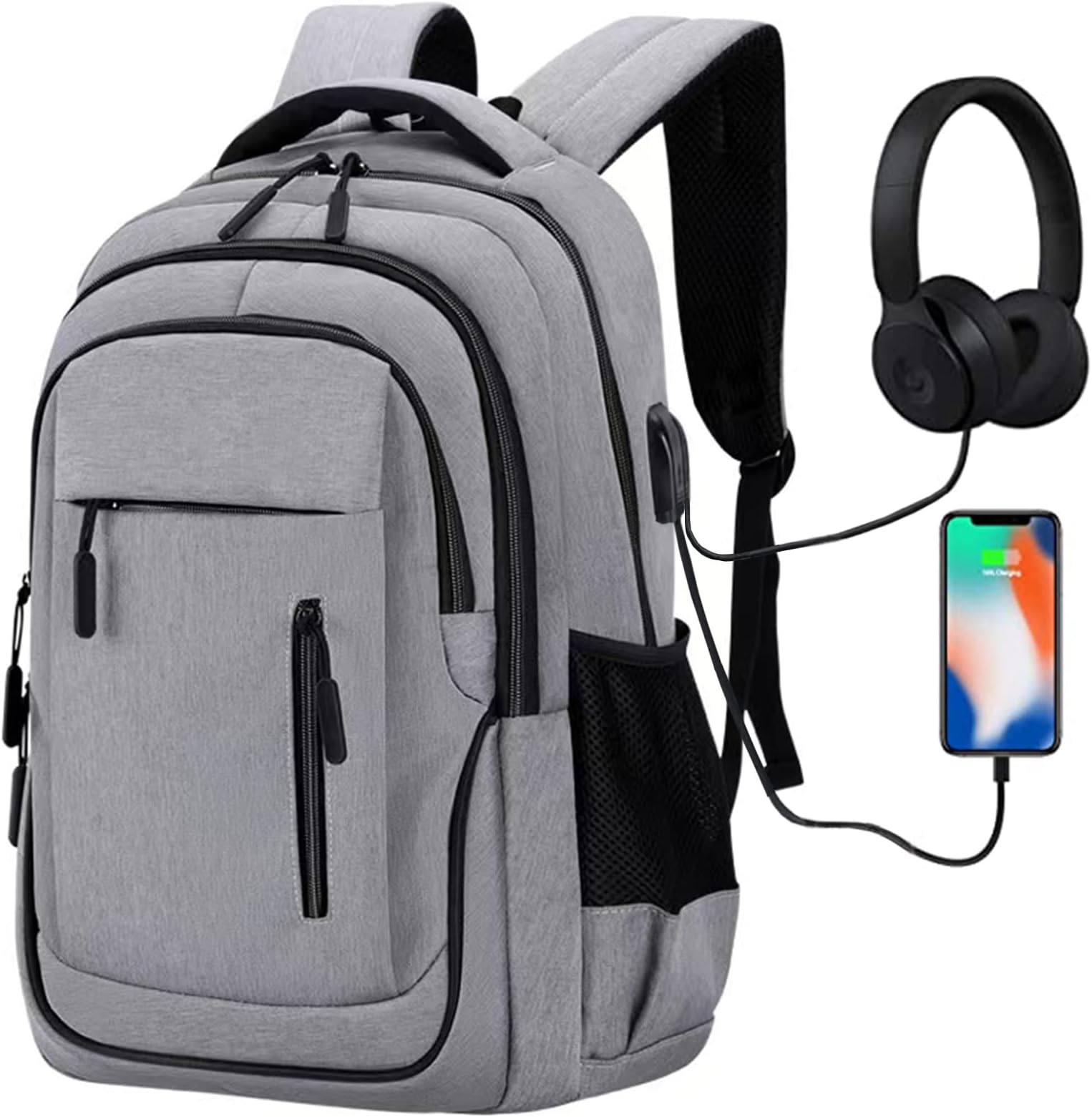 Laptop Backpack for Men & Women Business Travel Backpack with Usb Charging Port College School Computer Backpack Fits 15.6 Inch Laptop Notebook