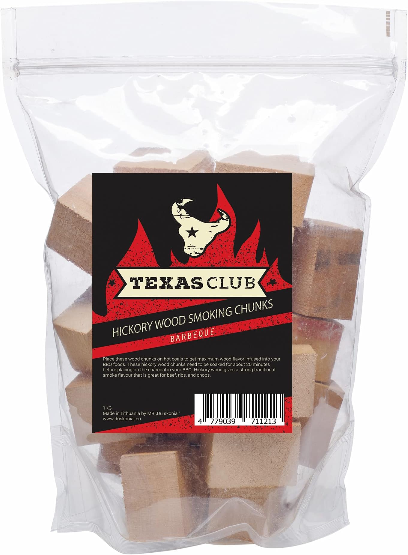 TEXAS CLUB Hickory smoking blocks, 1 kg