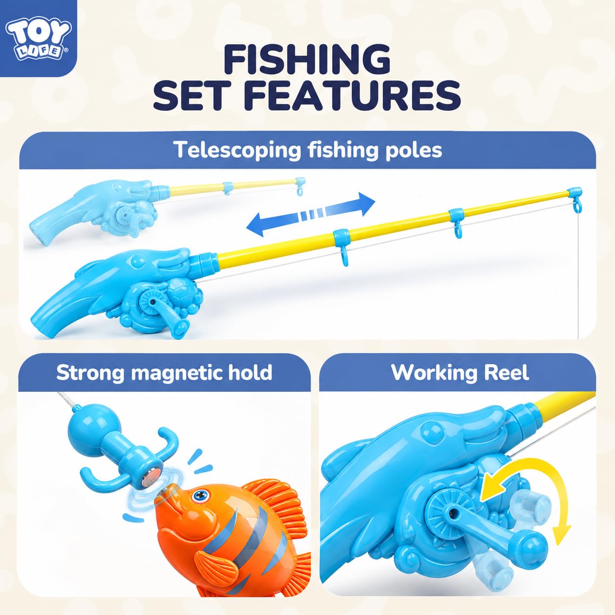 TOY Life Magnetic Fishing Game for Kids, Bathtub and Pool Toy, Ages 3-5 — Amazon image 5