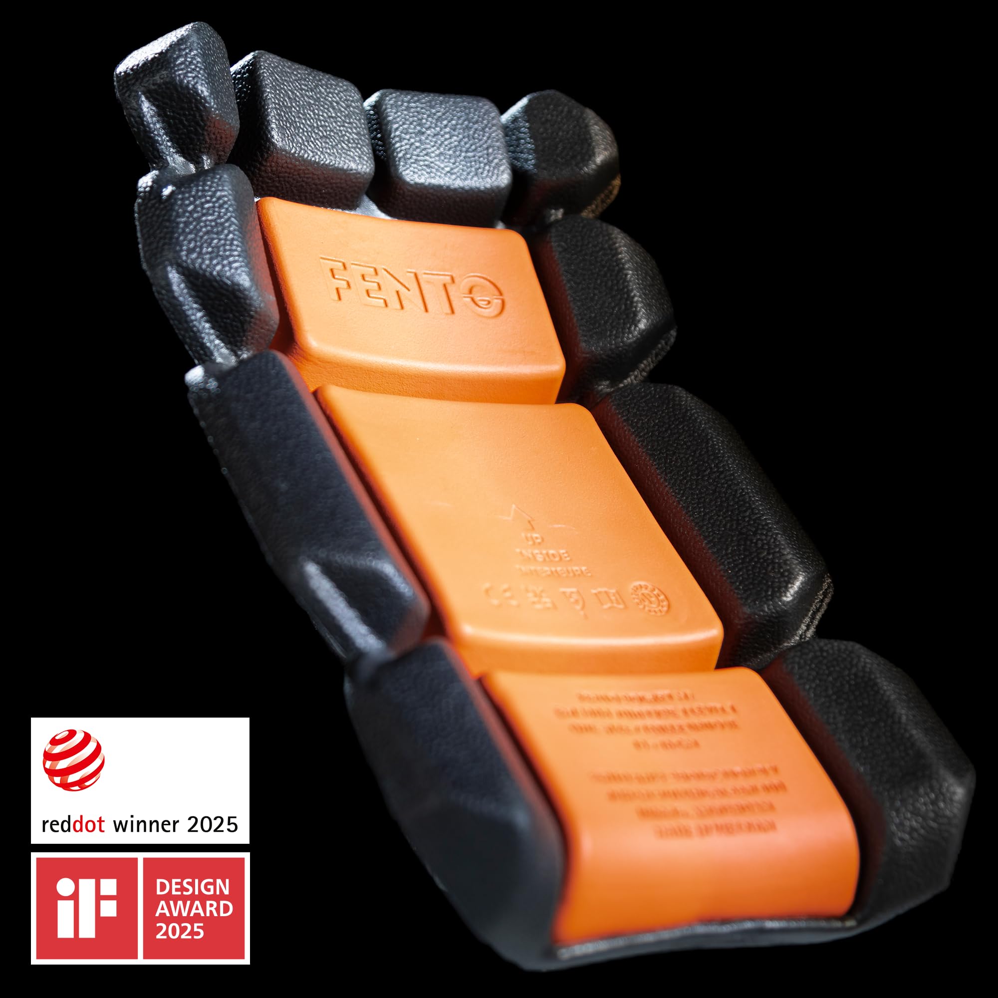 FENTO POCKET M2 Knieschoner für Arbeitshose ergonomisch – Kniepolster Einsatz (Einsteck-Knieschützer) stoßdämpfend & durchstoßsicher für Handwerker & Baustelle, 1 Paar