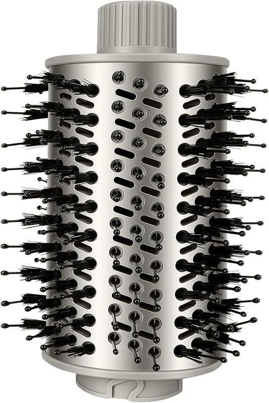 Round Hot Air Brush Attachment for Hot Air Styler Compatible with Shark FlexStyle (HD400 Series) Dual-Bristle Smoothing & Detangling, Faster Blow-Dry Oval Brush for Straight/Wavy/Curly/Coily Hair